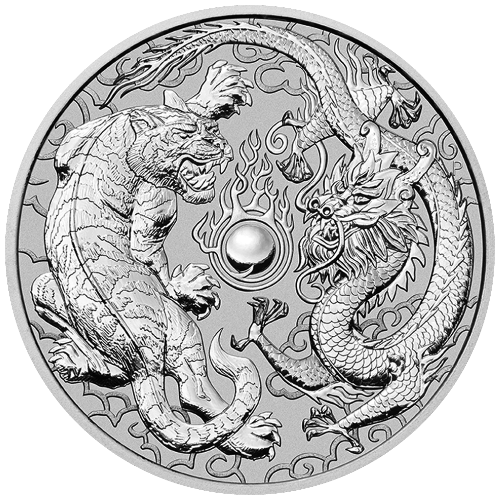 1 oz Silver Coin Dragon & Tiger | Australia | 2018 – Pure x Precious